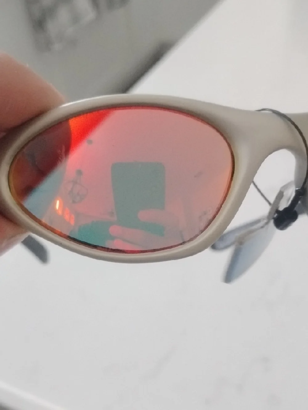 2 Pair Silver Frame Sunglasses with Orange-Red Mirror Lenses - Picture 8 of 13